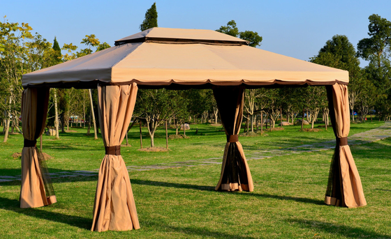 Doppelte Klappen-Aluminiumfamilie kampierender Roman Canopy Gazebo Outdoor 3 x 4m