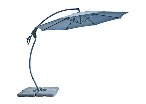 Aluminiumbiegungs-hängender Offsetregenschirm im Freien mit niedriger φ250x245cm-Größe