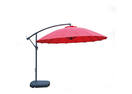 Fiberglas versieht hängenden Regenschirm im Freien für Garten-Möbel-Hof-freitragenden Patio mit Rippen