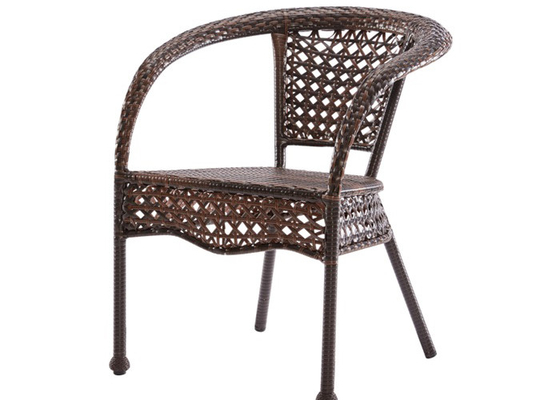 Metallweidenrattan-stapelbare Stühle für das Patio-Speisen im Freien