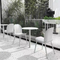 Eleganter Stahlplastikfreizeit-Garten-Klapptisch und Stühle 3 Stücke