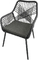 Garten-Stahl-Polyester-Seil-einzelner geflochtener Stuhl mit Kissen