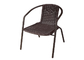 Antiform-Garten-Rattan-Stuhl-Metall und Weidenpatio-Stühle 2.9kg