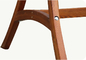 185cm Höhen-Balkon-im Freien hängender Stuhl kurvte festes Holz