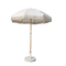 2M im Freien Wood Pole Fiberglass versieht geraden Sun-Regenschirm mit Quaste mit Rippen