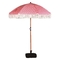 2M im Freien Wood Pole Fiberglass versieht geraden Sun-Regenschirm mit Quaste mit Rippen