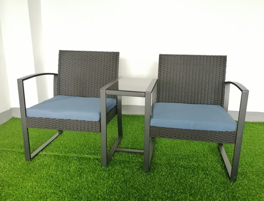 Garten-einteilige Sofa Coffee Table Set Plastic-Rattan-Reihe